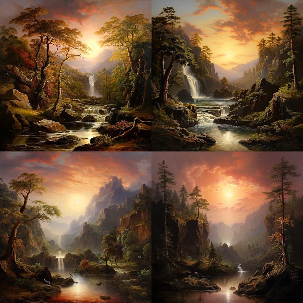 Robert Seldon Duncanson style, Midjourney V5.2, render 1 of 4