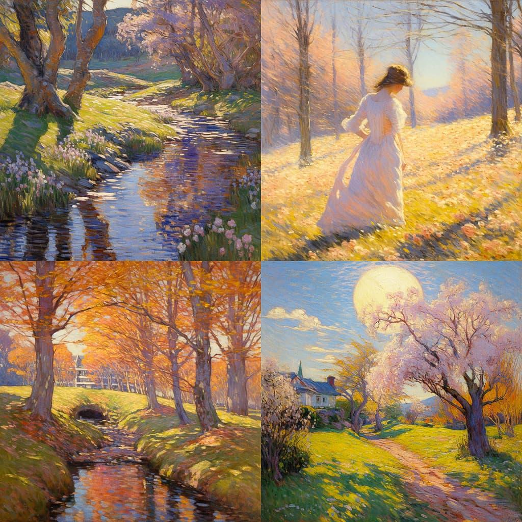 Robert Vonnoh style, Midjourney V5.2, render 1 of 4