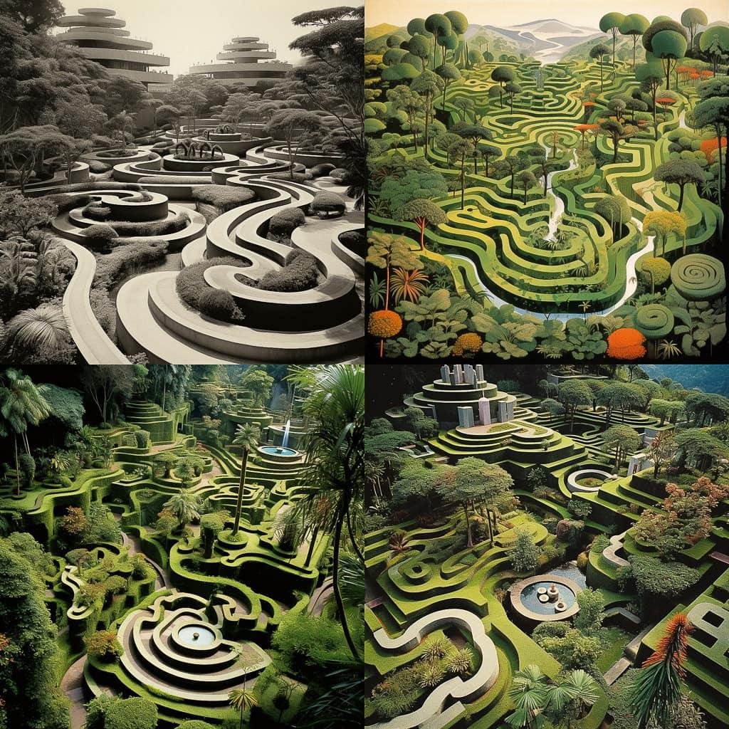 Roberto Burle Marx style, Midjourney V5.2, render 1 of 4