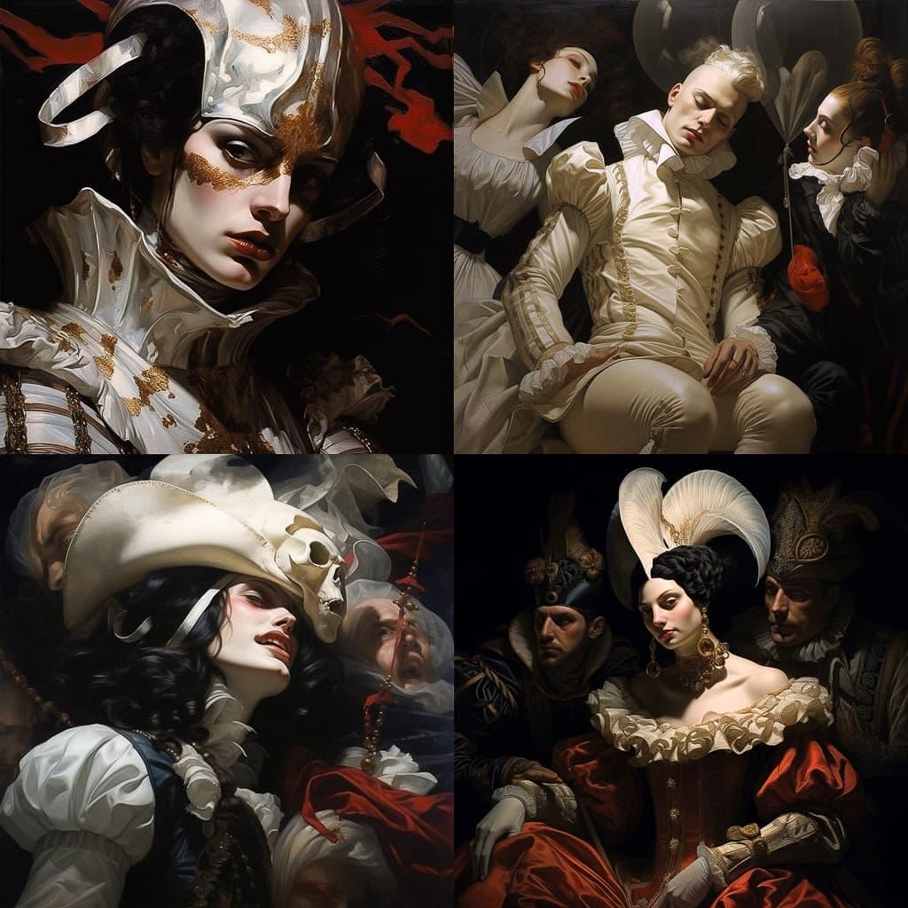 Roberto Ferri style, Midjourney V5.2, render 1 of 4