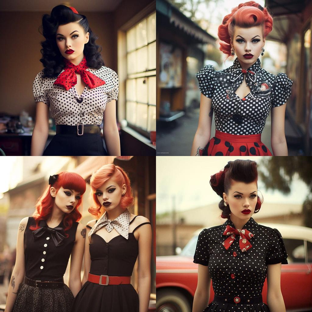 Rockabilly fashion style, Midjourney V5.2, render 1 of 4