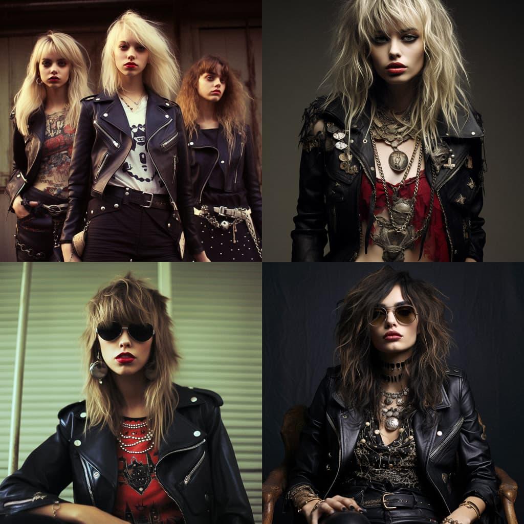Rocker fashion style, Midjourney V5.2, render 1 of 4