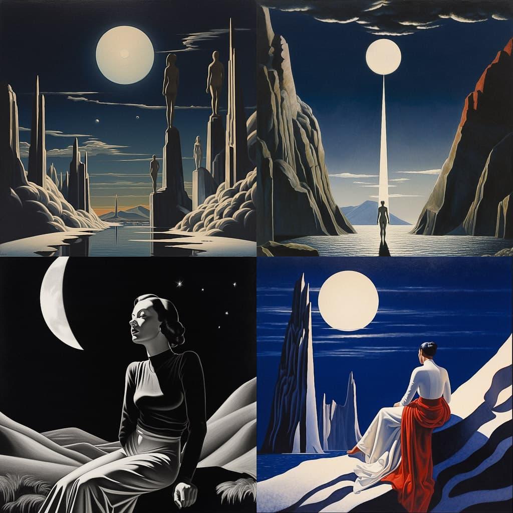 Rockwell Kent style, Midjourney V5.2, render 1 of 4