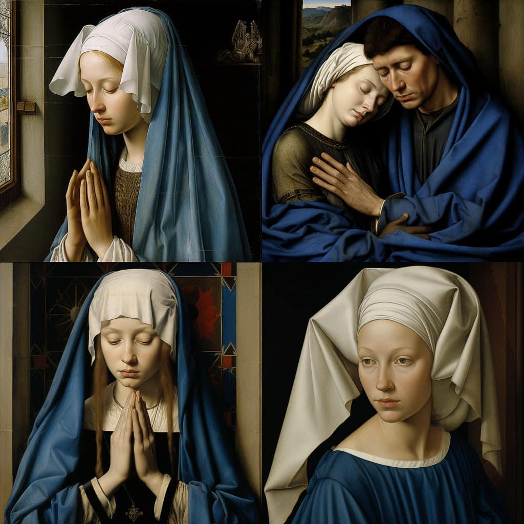 Rogier van der Weyden style, Midjourney V5.2, render 1 of 4