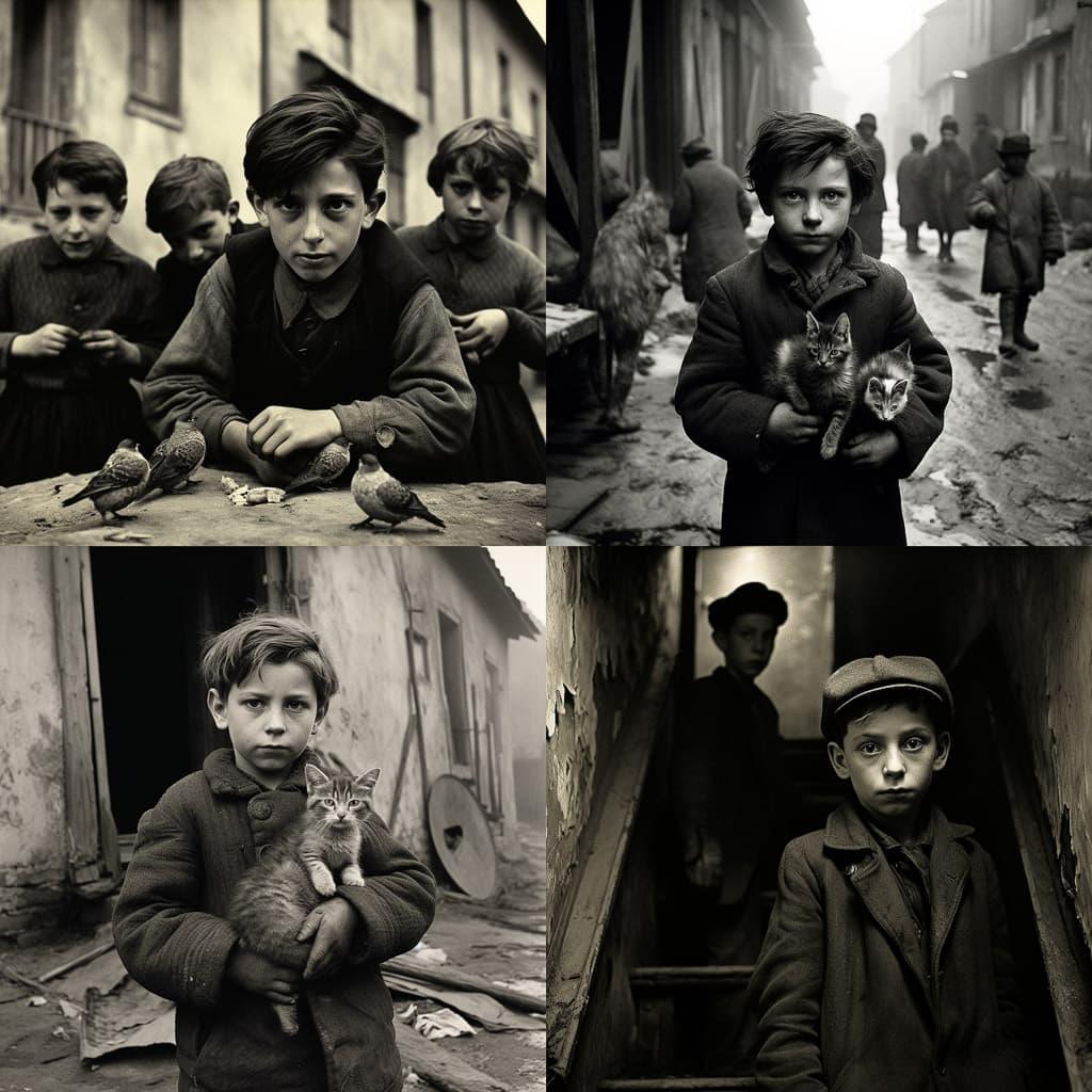 Roman Vishniac style, Midjourney V5.2, render 1 of 4