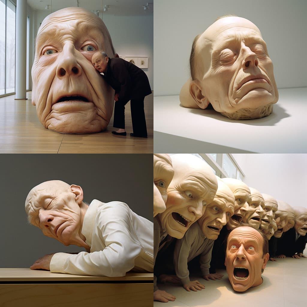 Ron Mueck style, Midjourney V5.2, render 1 of 4