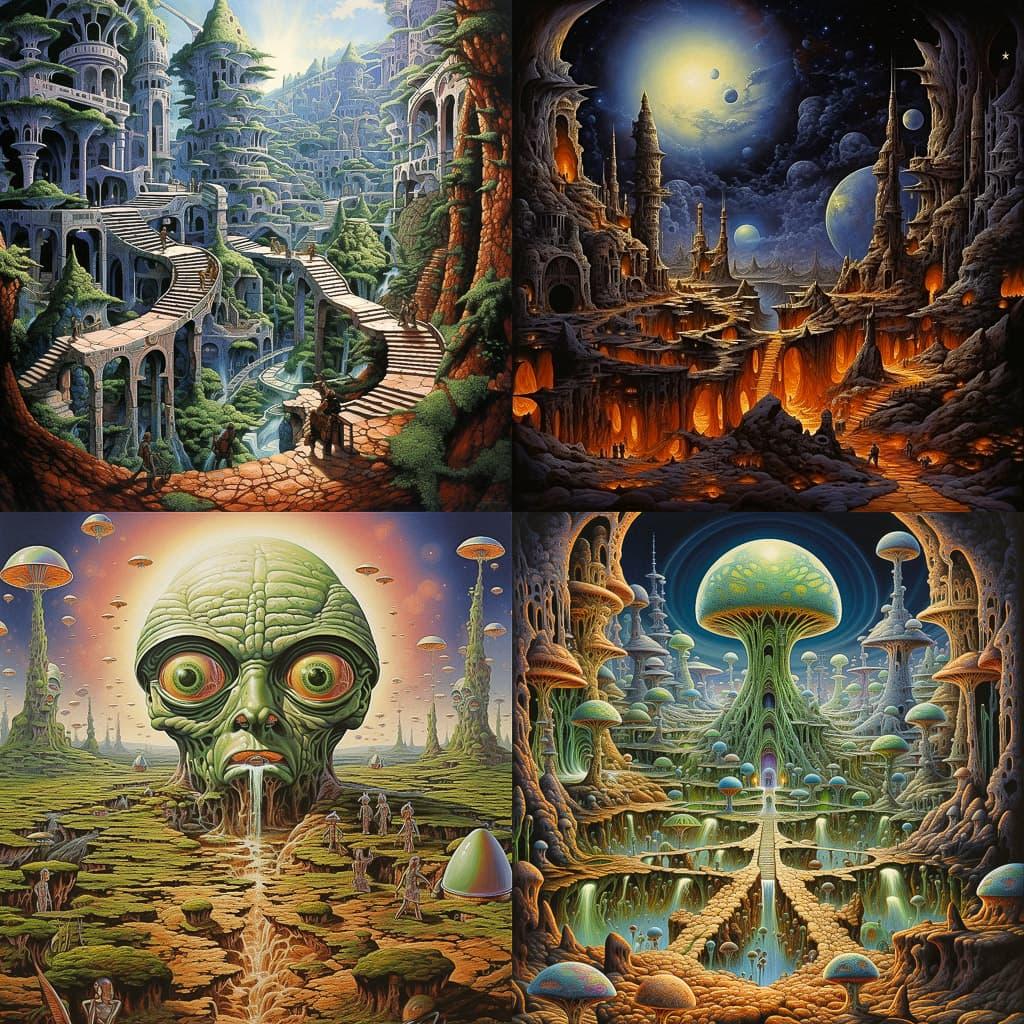 Ron Walotsky style, Midjourney V5.2, render 1 of 4