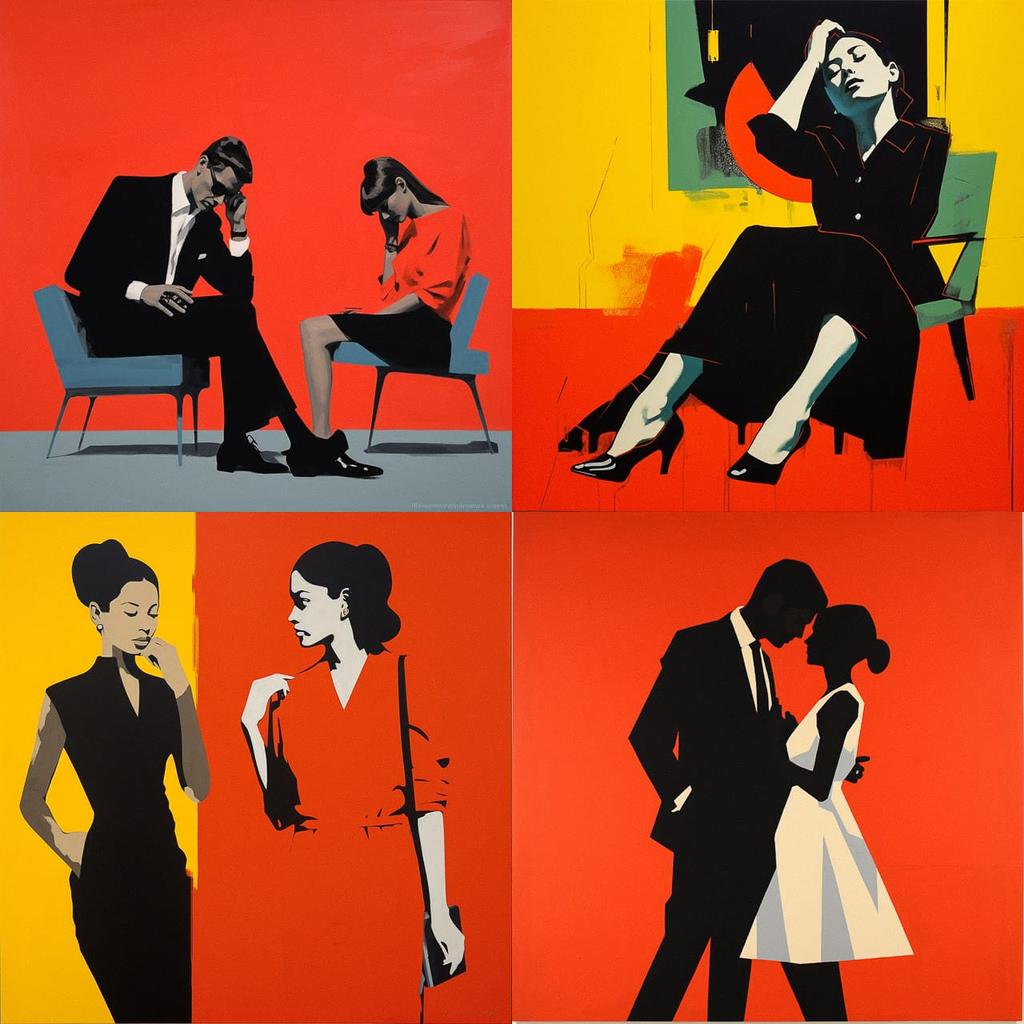 Rosalyn Drexler style, Midjourney V5.2, render 1 of 4