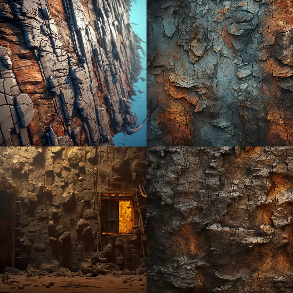 Rough texture style, Midjourney V5.2, render 1 of 4