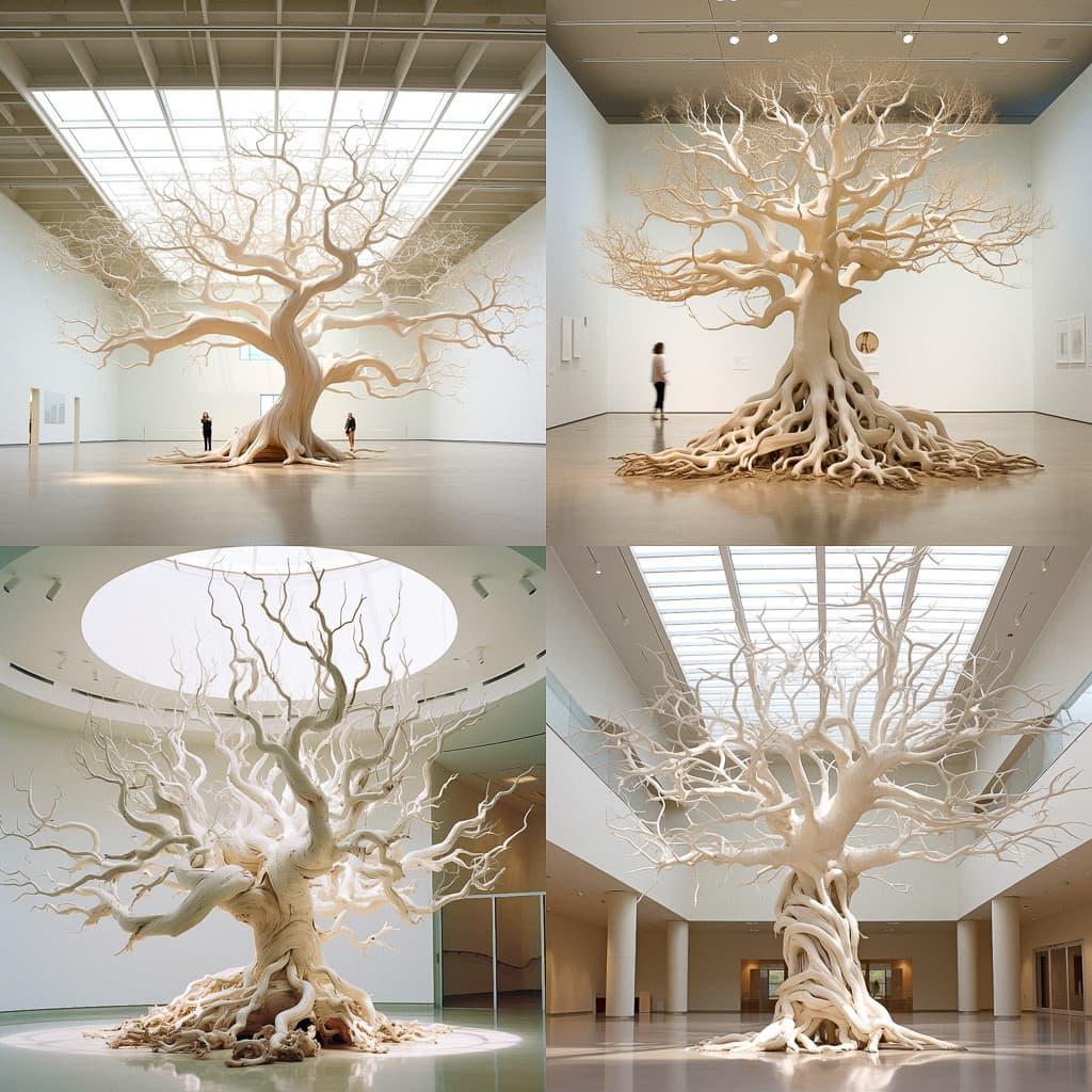 Roxy Paine style, Midjourney V5.2, render 1 of 4