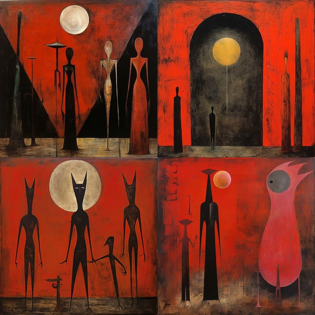 Rufino Tamayo style, Midjourney V5.2, render 1 of 4