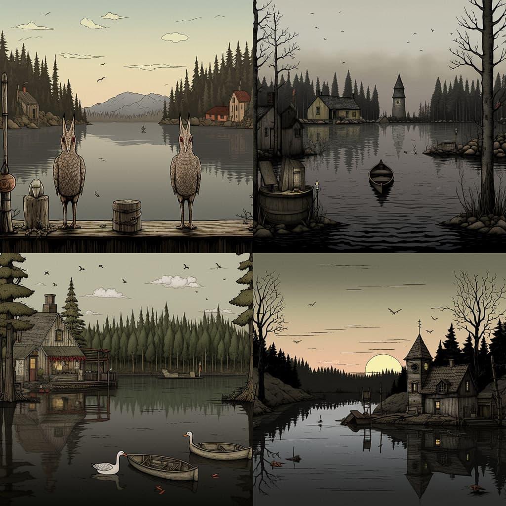 Rusty Lake style, Midjourney V5.2, render 1 of 4