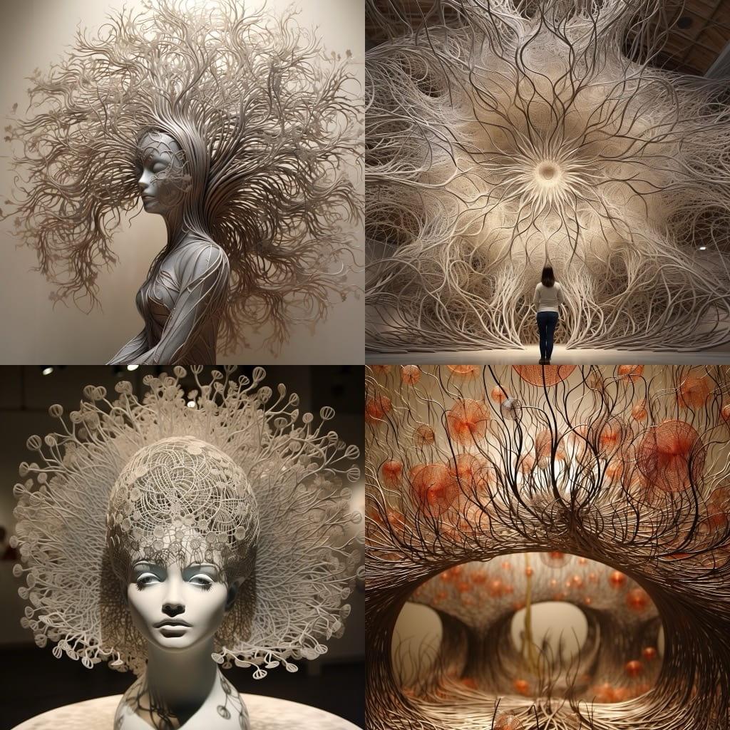 Ruth Asawa style, Midjourney V5.2, render 1 of 4