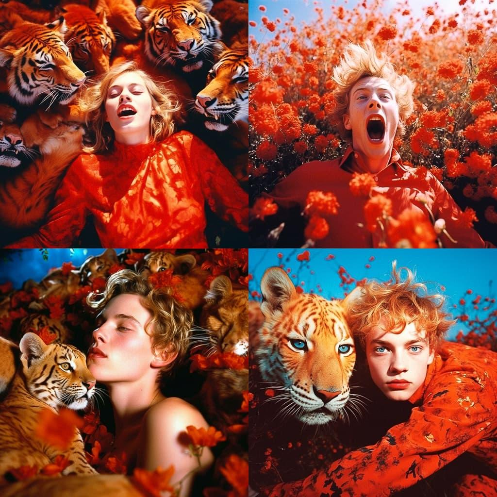 Ryan McGinley style, Midjourney V5.2, render 1 of 4