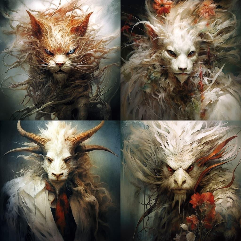 Ryohei Hase style, Midjourney V5.2, render 1 of 4