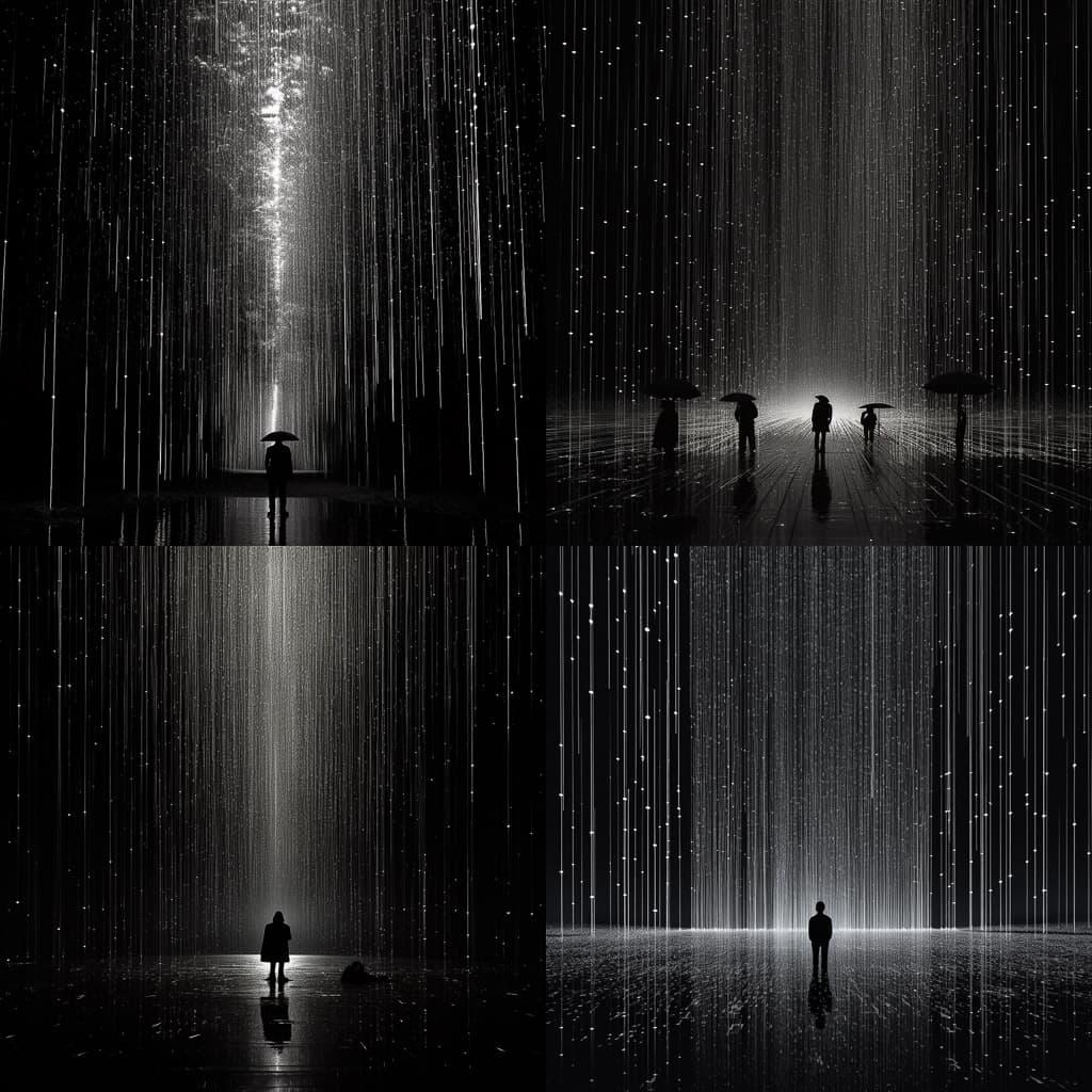 Ryoji Ikeda style, Midjourney V5.2, render 1 of 4