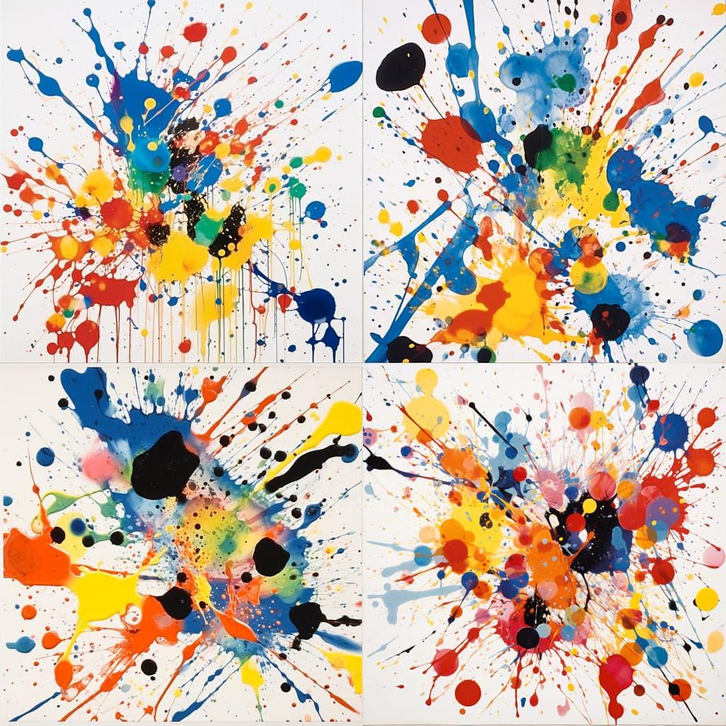 Sam Francis style, Midjourney V5.2, render 1 of 4