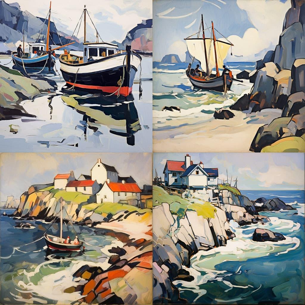 Samuel Peploe style, Midjourney V5.2, render 1 of 4