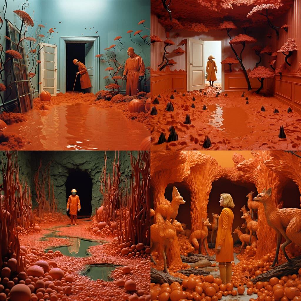 Sandy Skoglund style, Midjourney V5.2, render 1 of 4