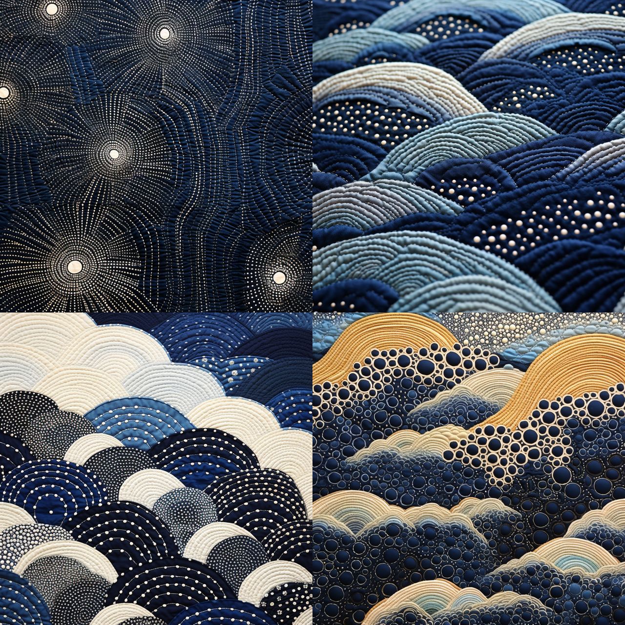 Sashiko style, Midjourney V5.2, render 1 of 4