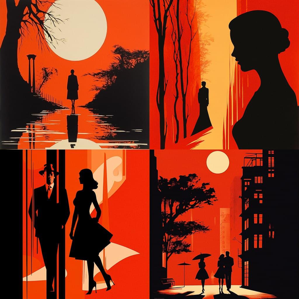 Saul Bass style, Midjourney V5.2, render 1 of 4