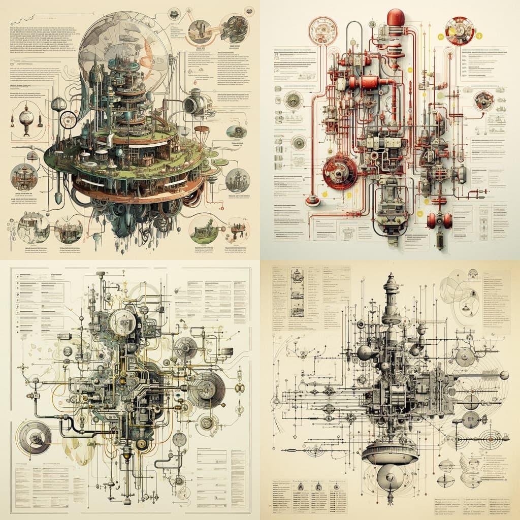 Schematics style, Midjourney V5.2, render 1 of 4