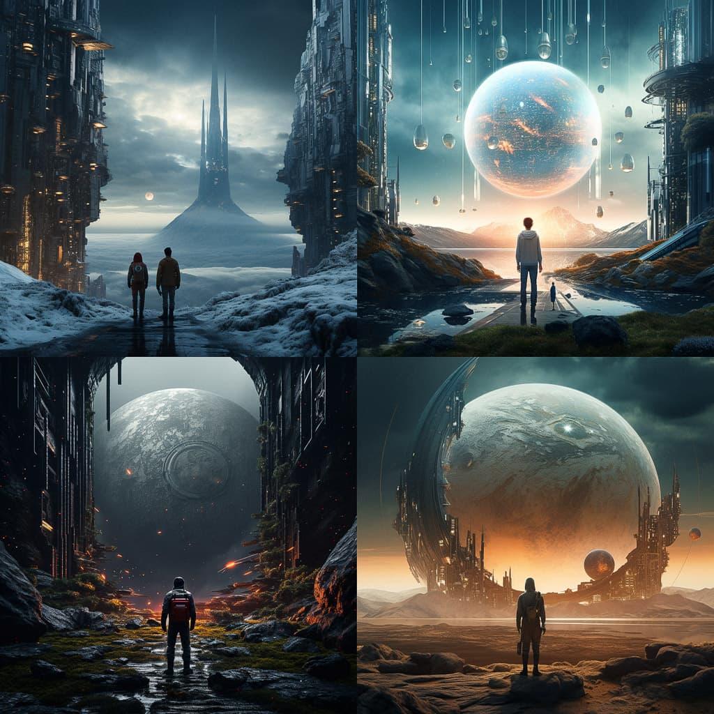 Sci-fi movie style, Midjourney V5.2, render 1 of 4
