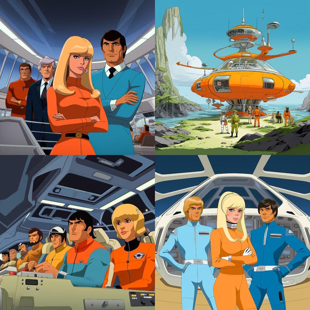 Sealab 2021 style, Midjourney V5.2, render 1 of 4