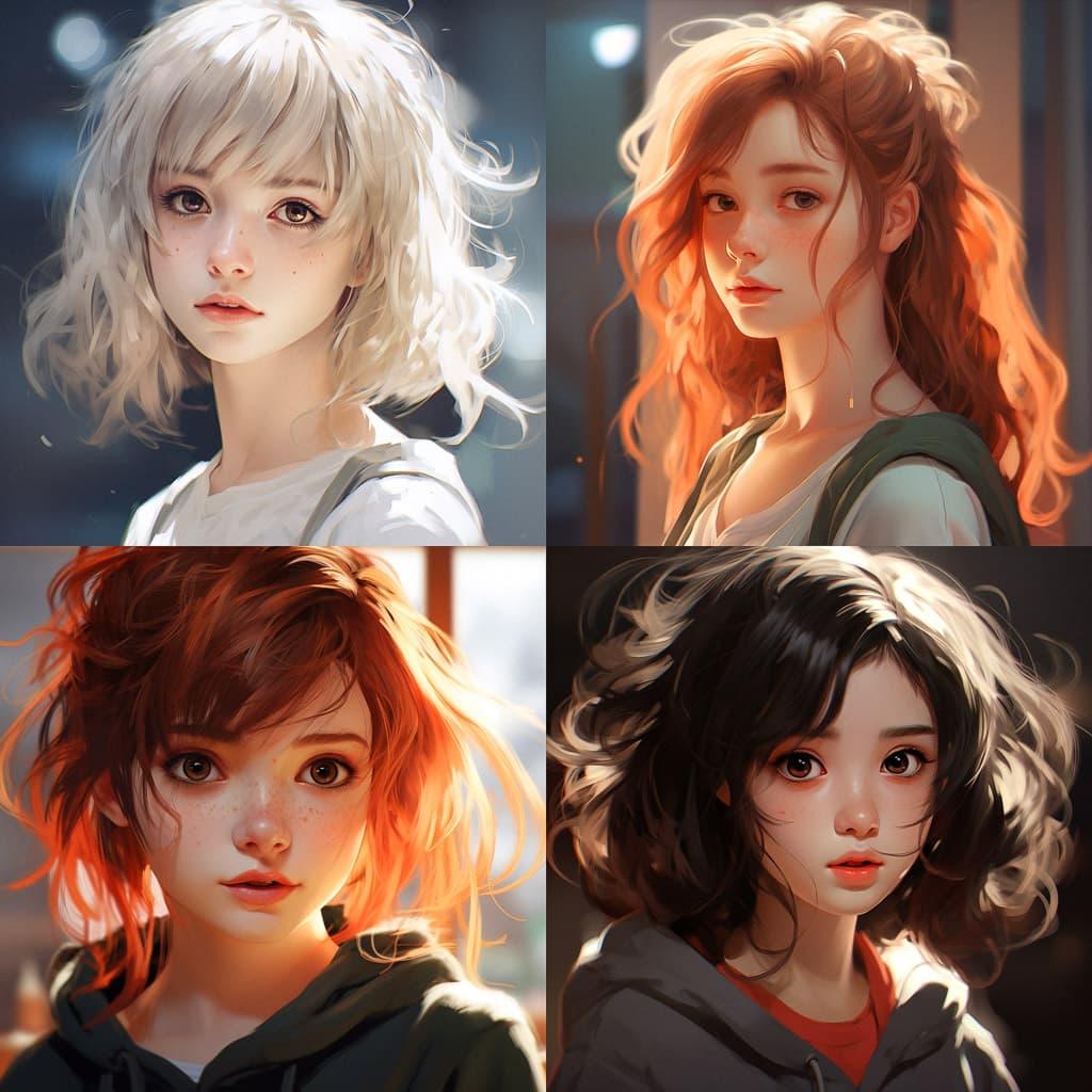 Semi-realistic anime style style, Midjourney V5.2, render 1 of 4