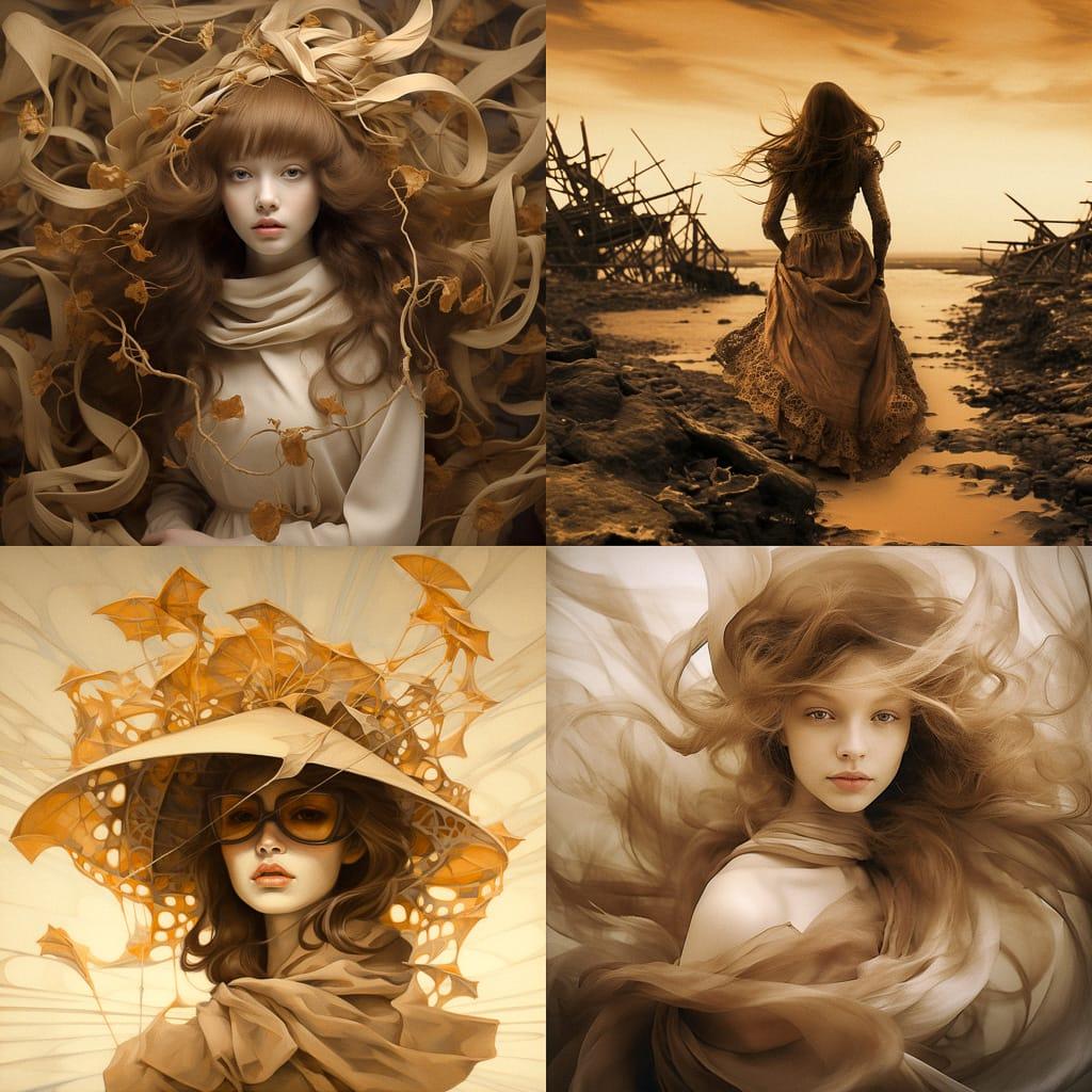 Sepia tones style, Midjourney V5.2, render 1 of 4