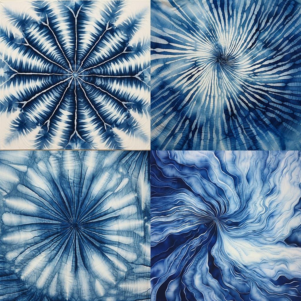 Shibori style, Midjourney V5.2, render 1 of 4