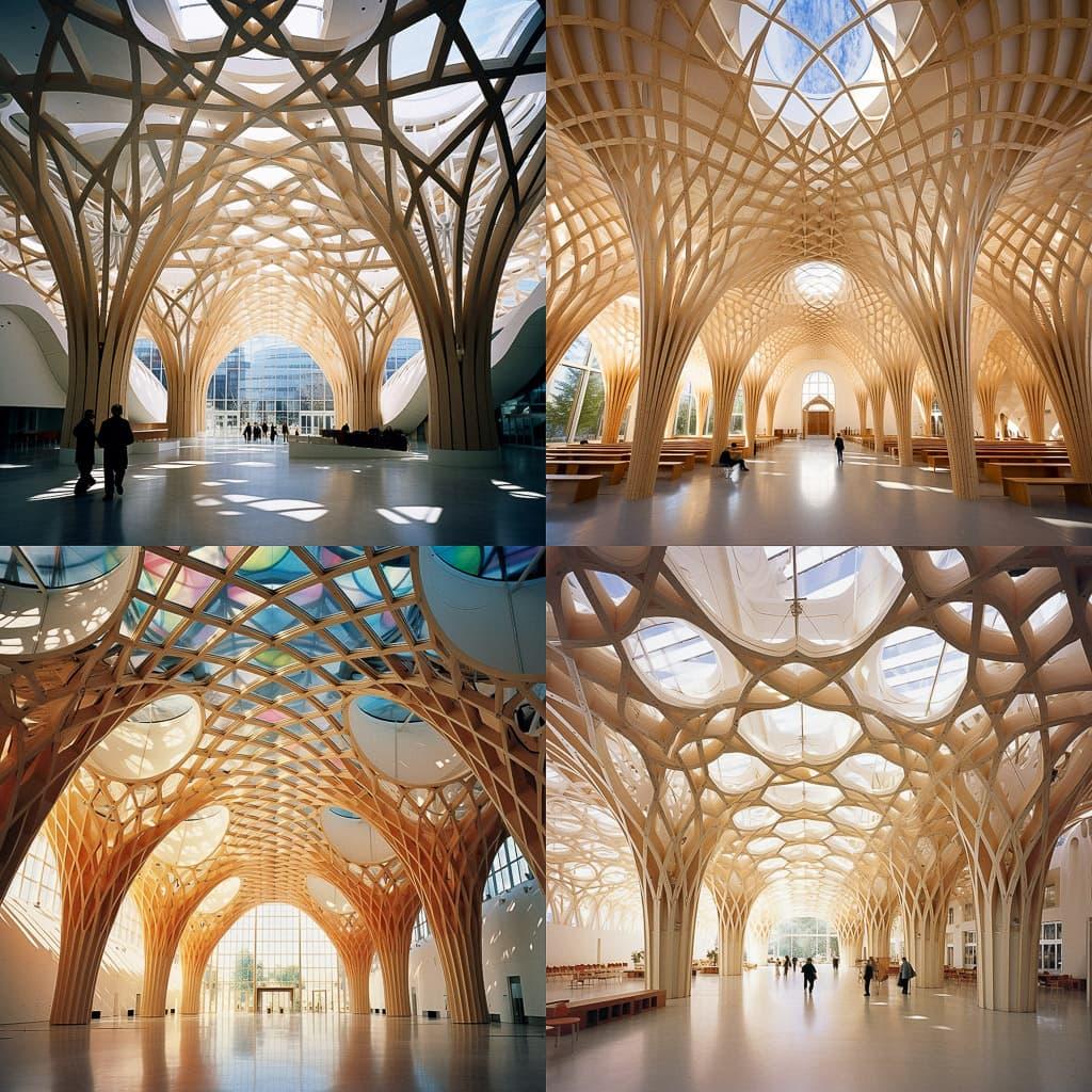 Shigeru Ban style, Midjourney V5.2, render 1 of 4