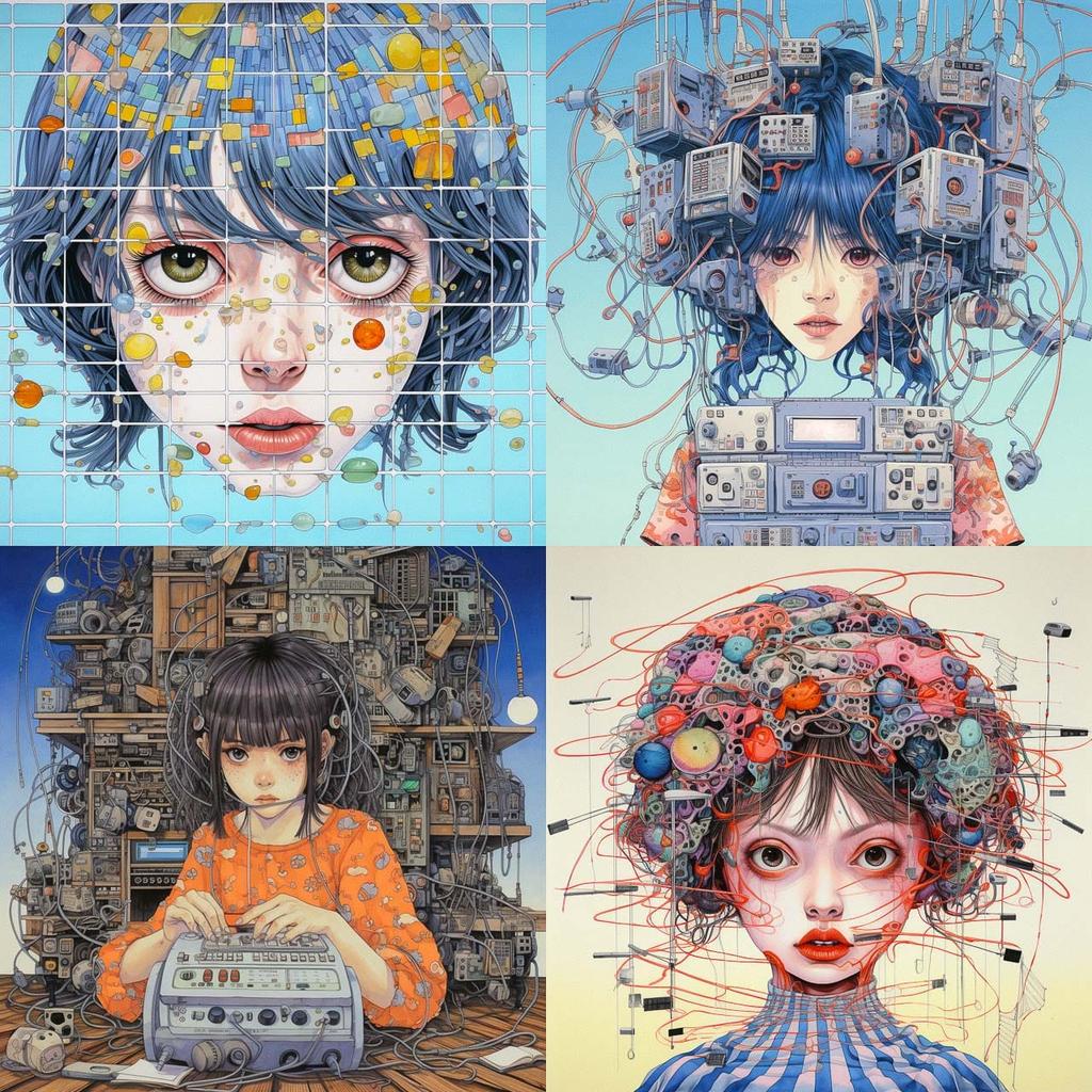 Shintaro Kago style, Midjourney V5.2, render 1 of 4