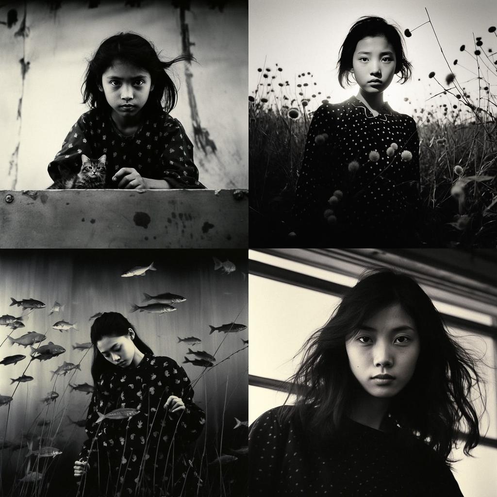 Shomei Tomatsu style, Midjourney V5.2, render 1 of 4