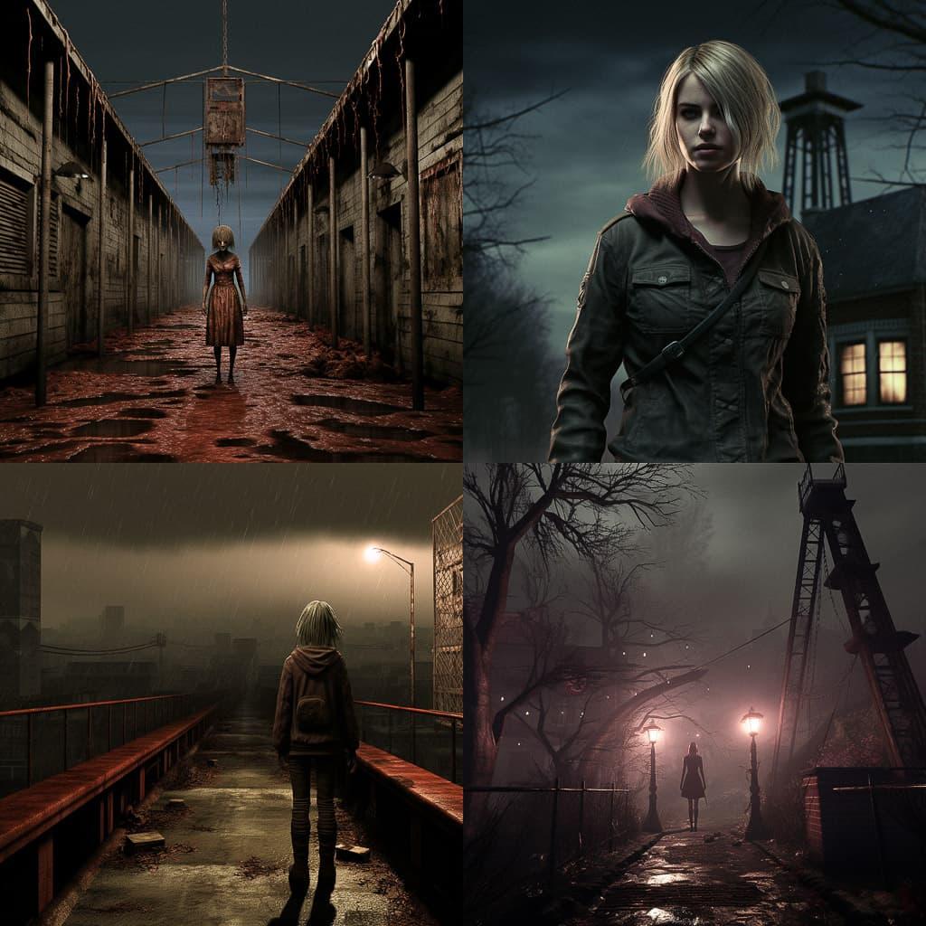 Silent Hill style, Midjourney V5.2, render 1 of 4