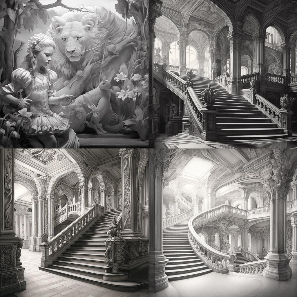 Simon Schubert style, Midjourney V5.2, render 1 of 4