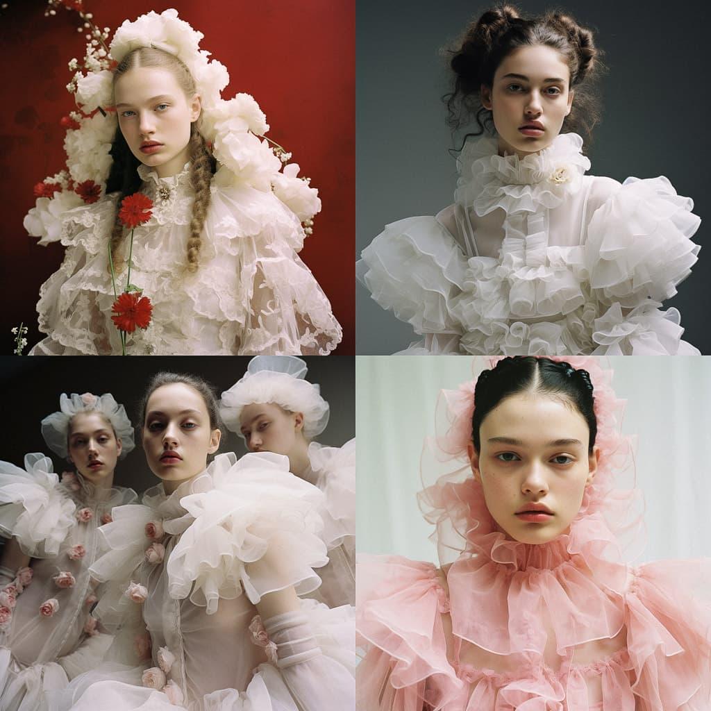 Simone Rocha style, Midjourney V5.2, render 1 of 4