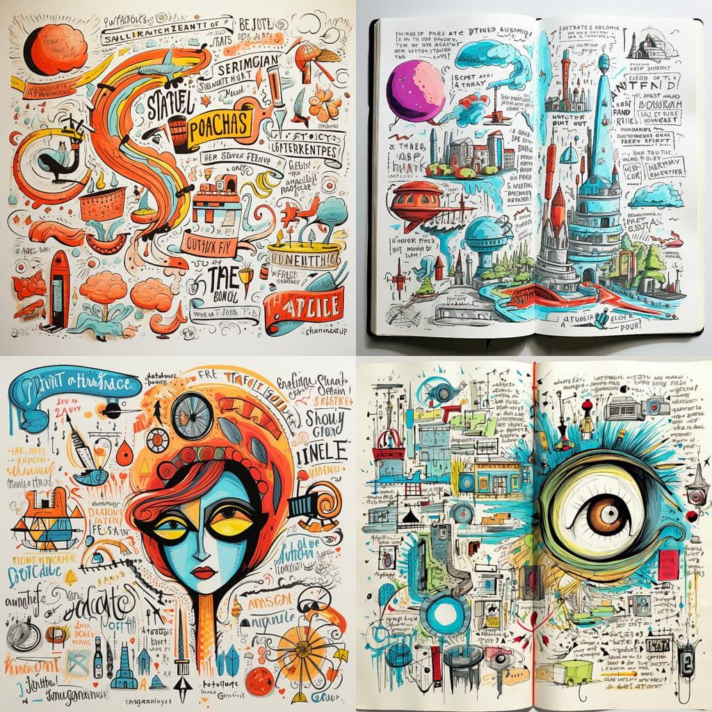 Sketchnote style style, Midjourney V5.2, render 1 of 4