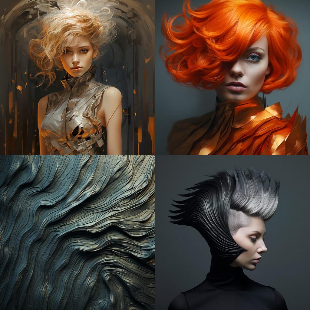 Slick texture style, Midjourney V5.2, render 1 of 4