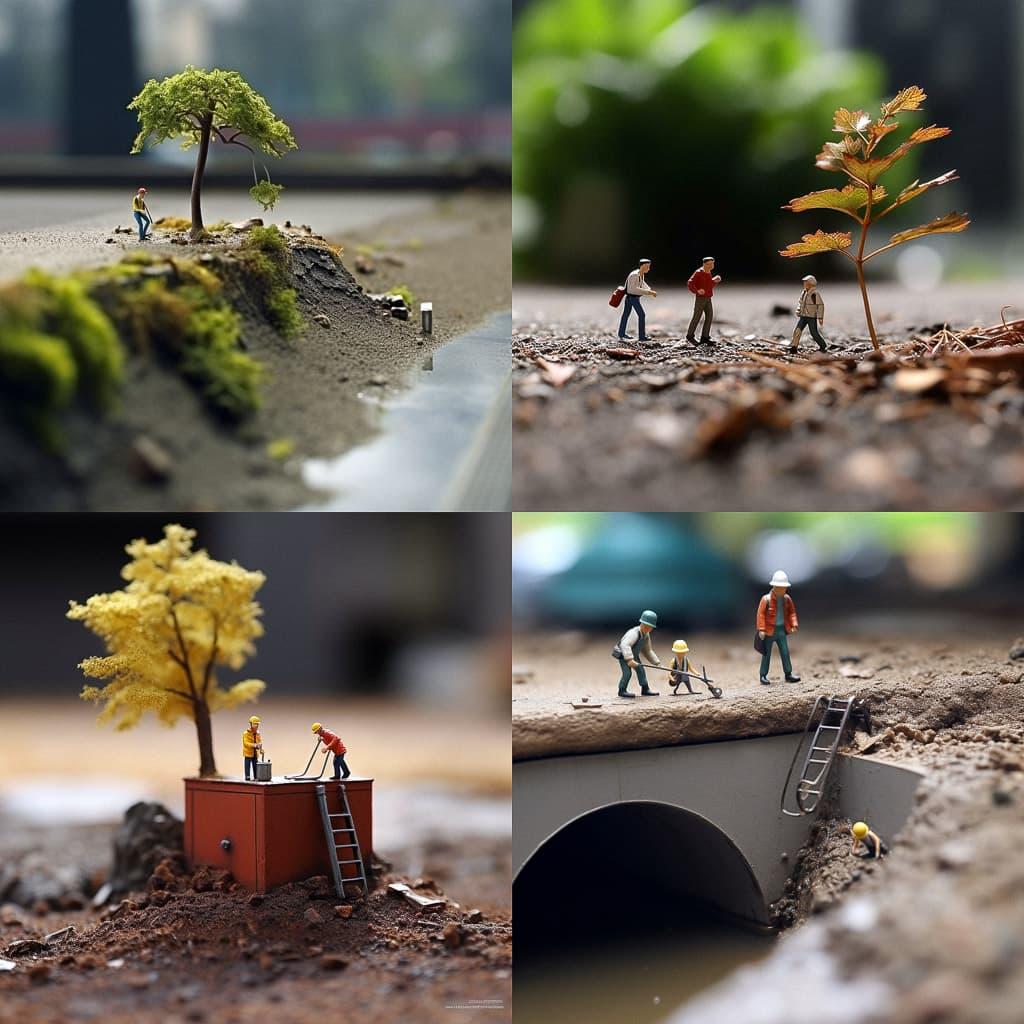Slinkachu style, Midjourney V5.2, render 1 of 4