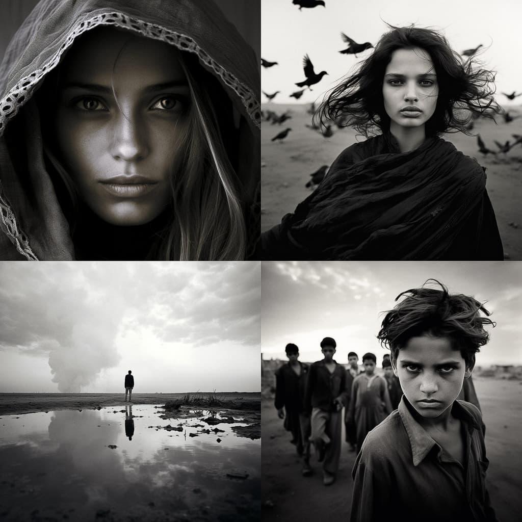 Sohrab Hura style, Midjourney V5.2, render 1 of 4