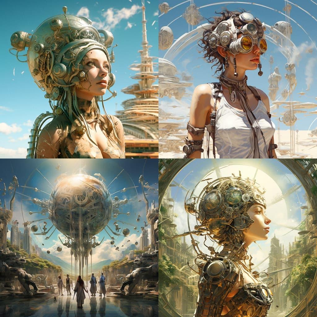 Solarpunk style, Midjourney V5.2, render 1 of 4