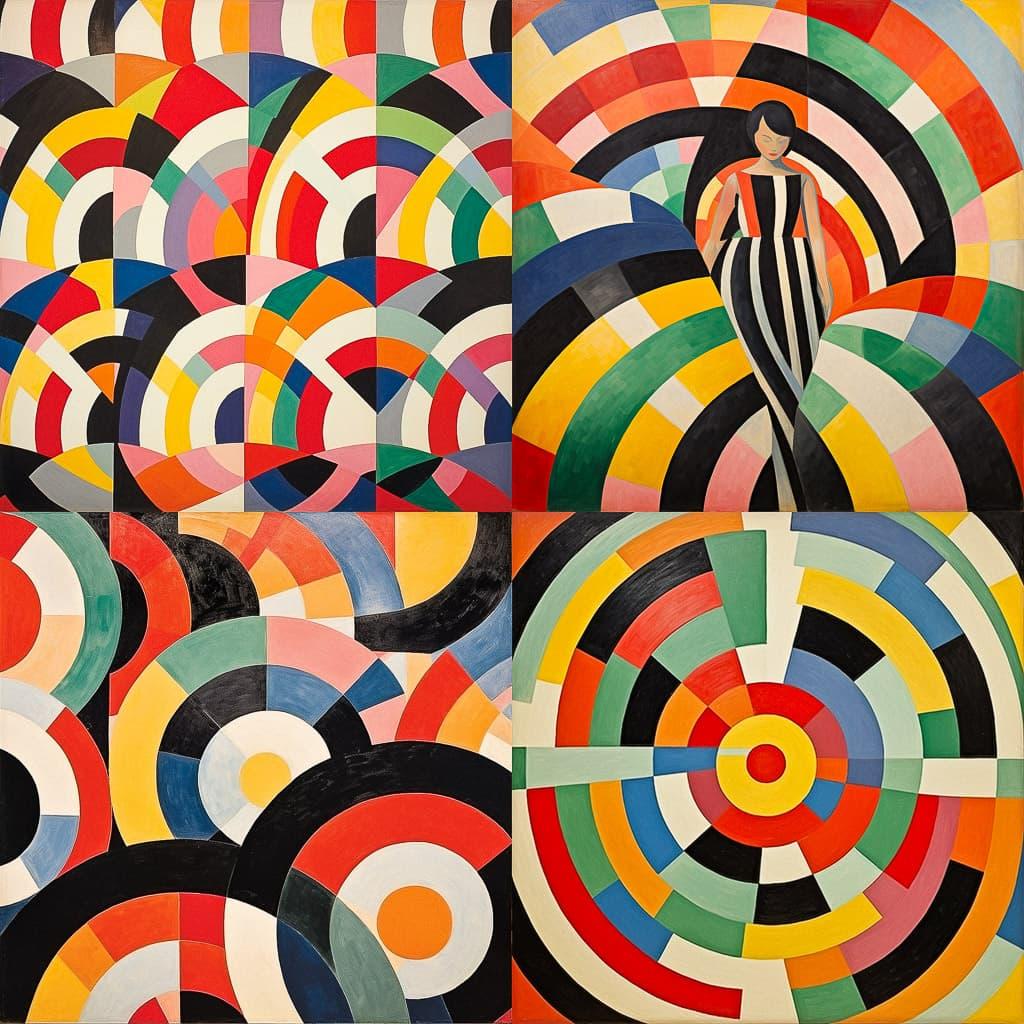 Sonia Delaunay style, Midjourney V5.2, render 1 of 4