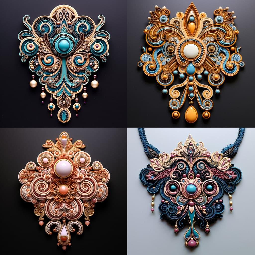 Soutache style, Midjourney V5.2, render 1 of 4