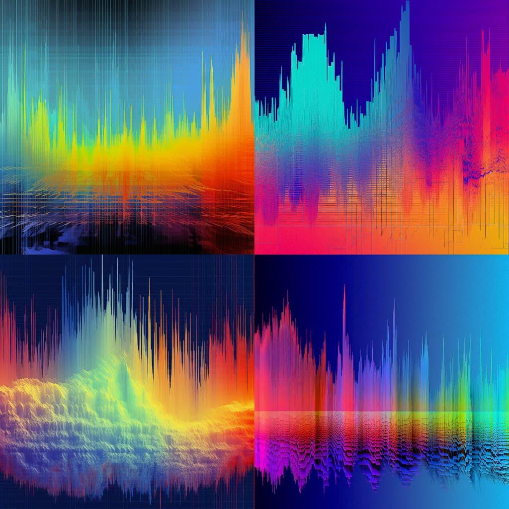 Spectrogram style, Midjourney V5.2, render 1 of 4