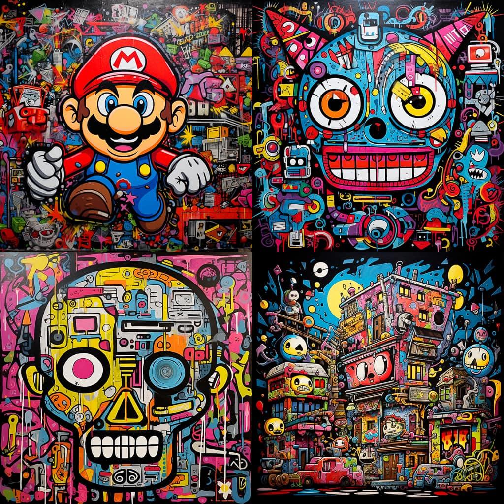 Speedy Graphito style, Midjourney V5.2, render 1 of 4
