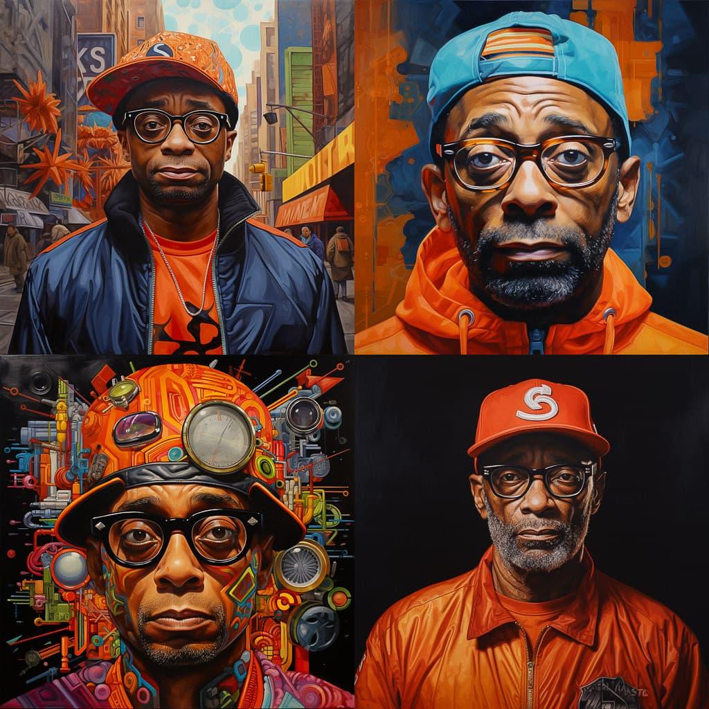 Spike Lee style, Midjourney V5.2, render 1 of 4