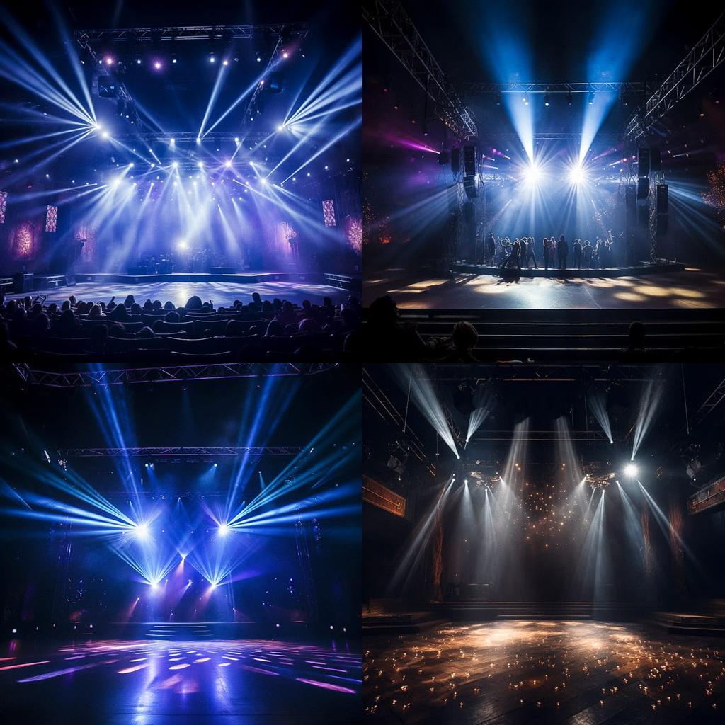 Stage lighting style, Midjourney V5.2, render 1 of 4