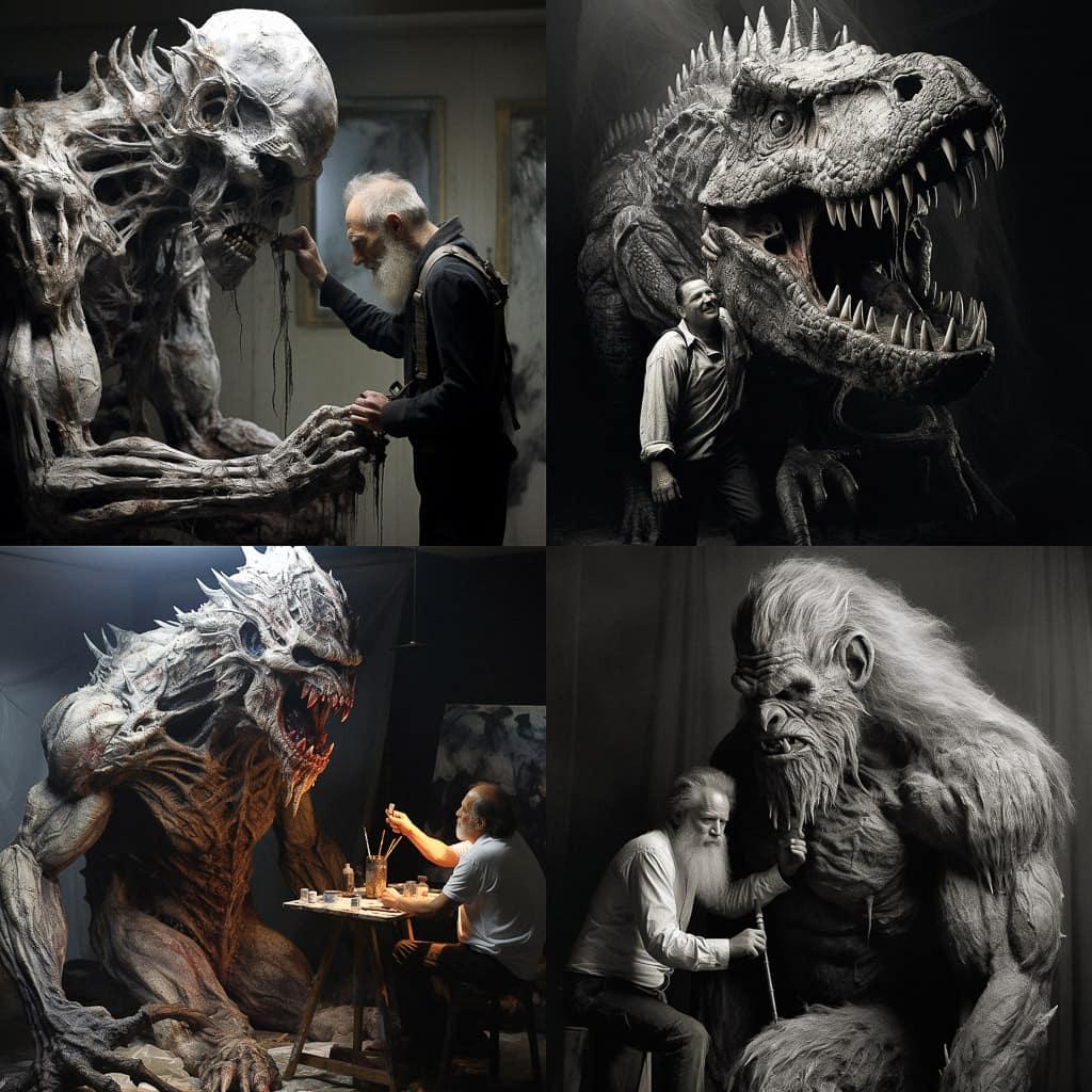 Stan Winston style, Midjourney V5.2, render 1 of 4