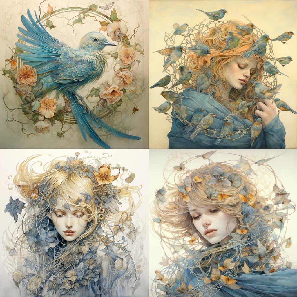 Stephanie Law style, Midjourney V5.2, render 1 of 4